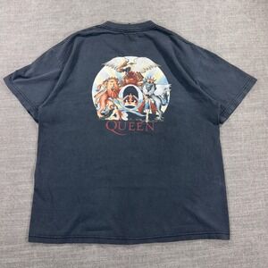 Daydreamer Queen Band Graphic T-Shirt Mens Large Black Good Vintage Wash Crest